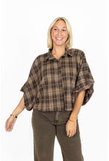 21Jewelz Geruite blouse - bruin