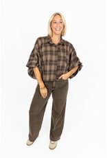 21Jewelz Geruite blouse - bruin