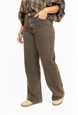 Queen Hearts Wide leg jeans - bruin