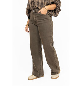 Queen Hearts Wide leg jeans - bruin