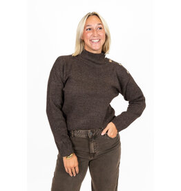 21Jewelz Trui met gouden details - bruin