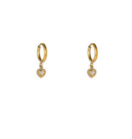 Go Dutch Label Small sparkle heart hoop