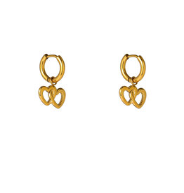 Go Dutch Label Double heart hoop