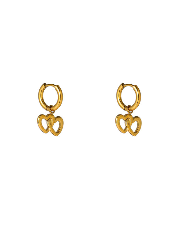 Go Dutch Label Double heart hoop