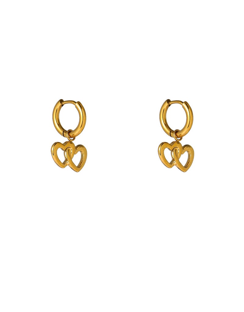 Go Dutch Label Double heart hoop