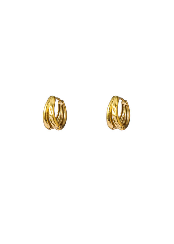 Go Dutch Label Sparkle double line hoop