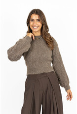 21Jewelz Wollige aansluitende trui - taupe