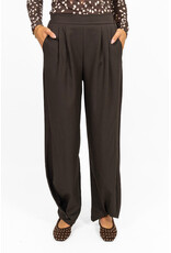 Azzurro Pantalon met knoop - donkerbruin