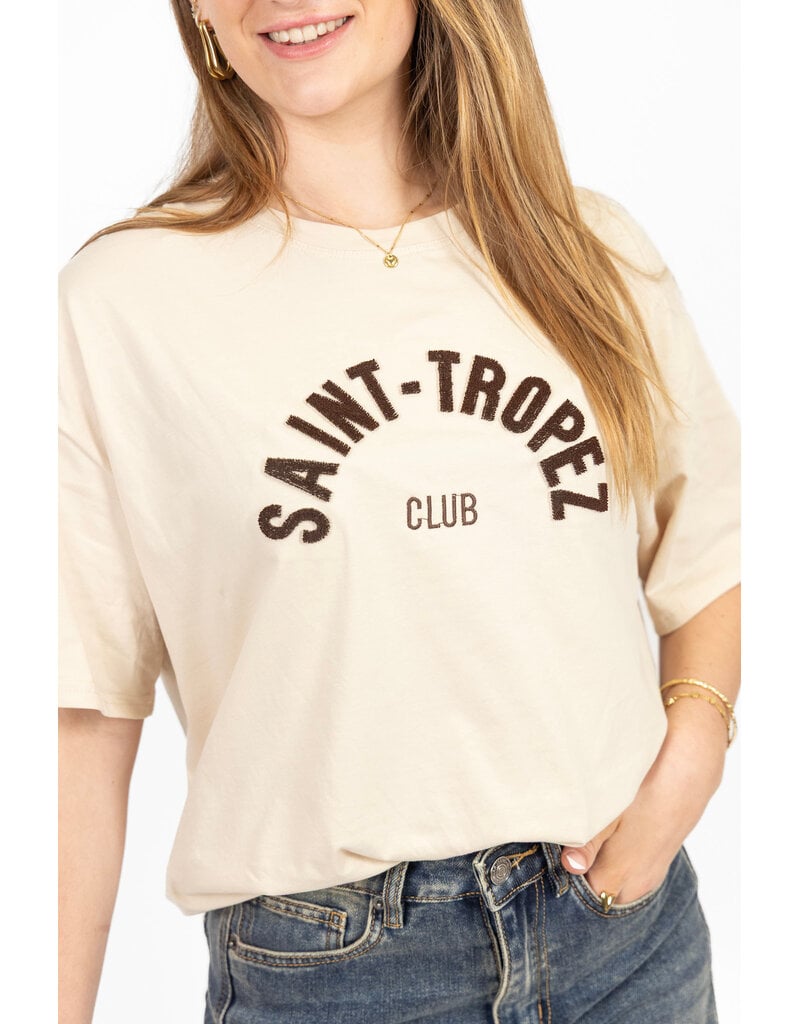 21Jewelz T-shirt Saint-Tropez club - beige/bruin