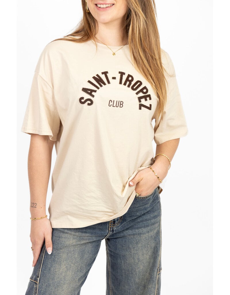 21Jewelz T-shirt Saint-Tropez club - beige/bruin