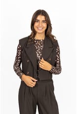 Azzurro Gilet met knopen - donkerbruin