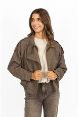21Jewelz Geruit jasje - taupe