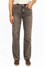 Queen Hearts Tall straight leg jeans - washed donkerbruin