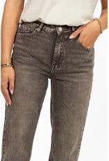 Queen Hearts Tall straight leg jeans - washed donkerbruin
