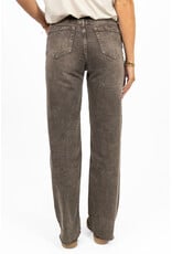 Queen Hearts Tall straight leg jeans - washed donkerbruin