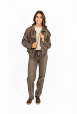 Queen Hearts Tall straight leg jeans - washed donkerbruin