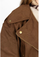 21Jewelz Suede look biker jasje - bruin