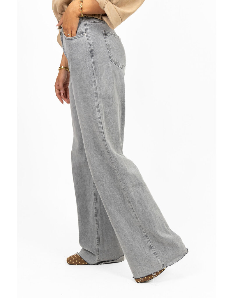 Redial Extra tall wide leg jeans - grijs