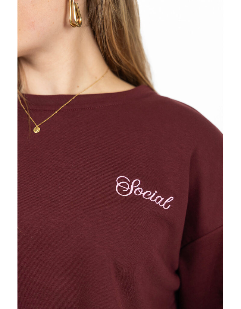 The social club sweater - bordeaux