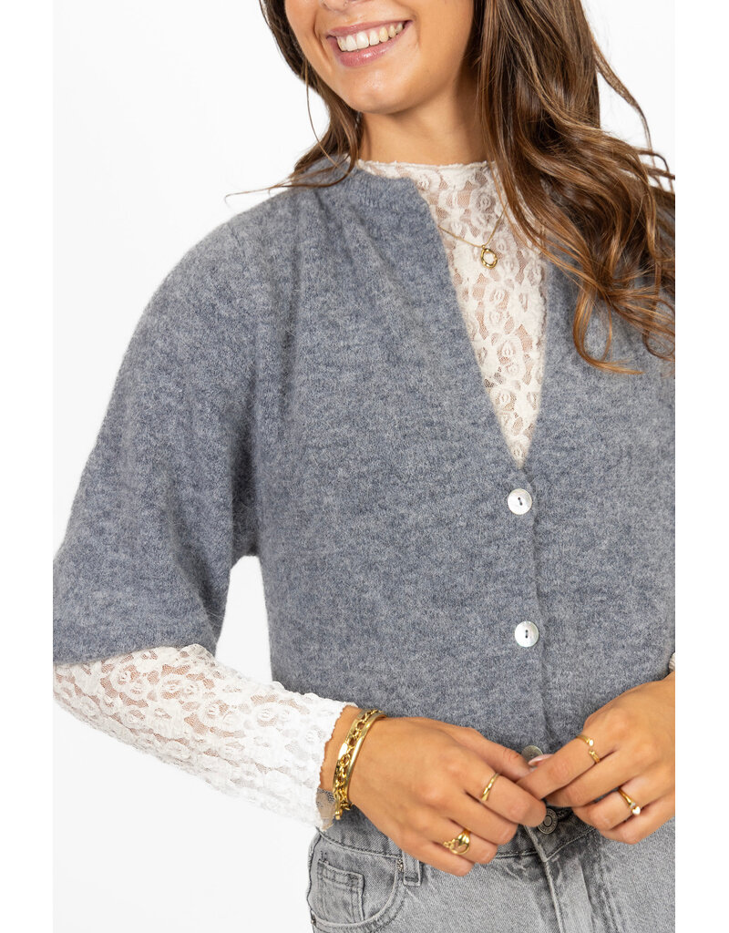 21Jewelz Longsleeve met patroontje - lichtbeige