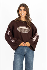 21Jewelz Oversized longsleeve met sterren - bruin