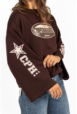 21Jewelz Oversized longsleeve met sterren - bruin