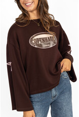 21Jewelz Oversized longsleeve met sterren - bruin