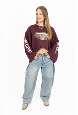 21Jewelz Oversized longsleeve met sterren - bordeaux