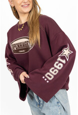 21Jewelz Oversized longsleeve met sterren - bordeaux