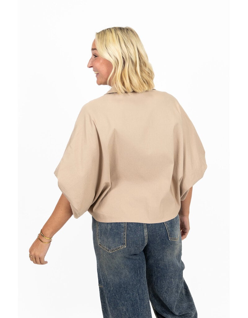 21Jewelz Oversized losvallend blousje - beige