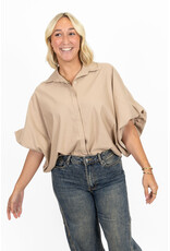 21Jewelz Oversized losvallend blousje - beige