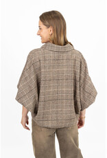 21Jewelz Geruite blouse met kraag - bruin/beige
