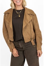 21Jewelz Suede look biker jasje - camel