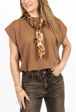 21Jewelz Mouwloze top met elastiek - camel