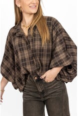 21Jewelz Geruite blouse - bruin