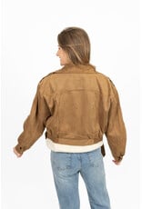 21Jewelz Suede look biker jasje - camel