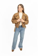 21Jewelz Suede look biker jasje - camel