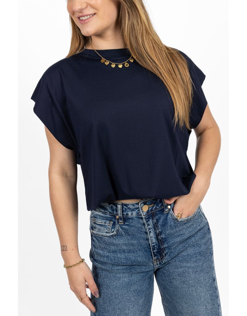 21Jewelz Mouwloze top met elastiek - donkerblauw