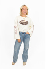 21Jewelz Oversized longsleeve met sterren - ecru
