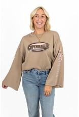 21Jewelz Oversized longsleeve met strerren - taupe