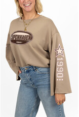 21Jewelz Oversized longsleeve met strerren - taupe