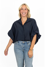 21Jewelz Blauwe oversized blouse in travelstof | 21Jewelz
