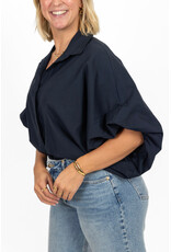 21Jewelz Blauwe oversized blouse in travelstof | 21Jewelz