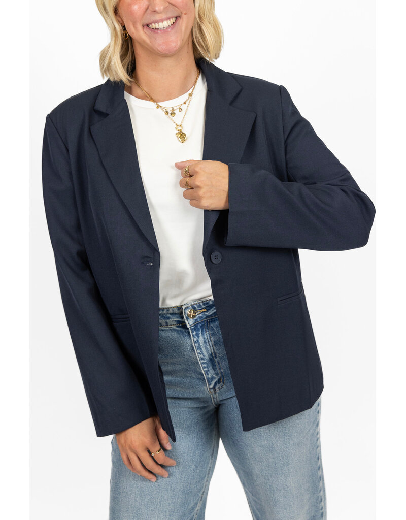 21Jewelz Basic blazer - donkerblauw