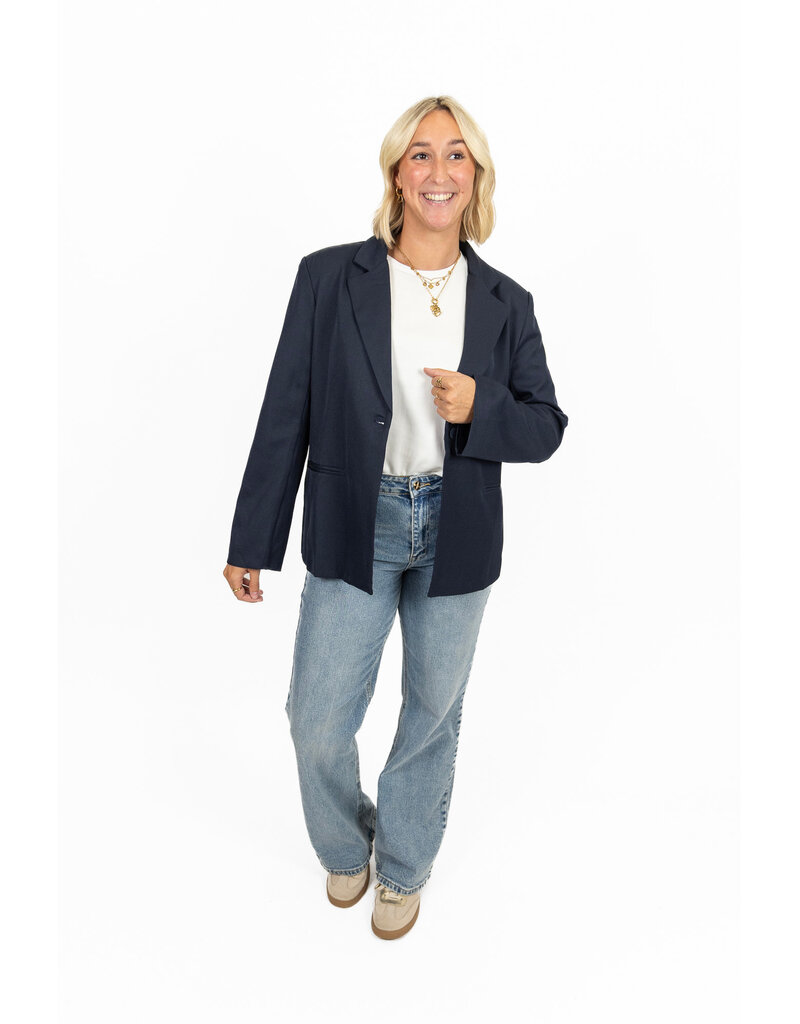 21Jewelz Basic blazer - donkerblauw
