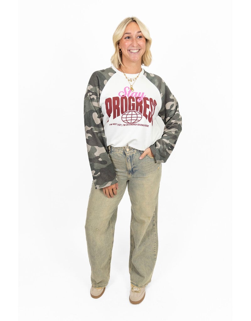 Queen Hearts Destroyed wide leg jeans - washed blue