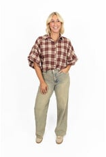 Queen Hearts Destroyed wide leg jeans - washed blue