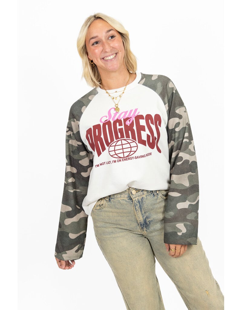 21Jewelz Camo longsleeve met tekst