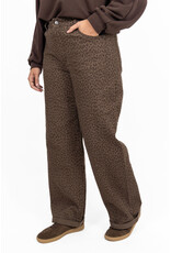 Laulia Barrel jeans met panterprint