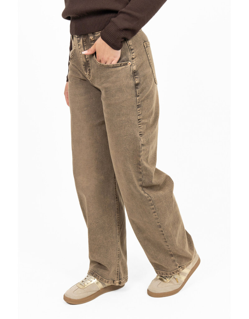 Jewelly Barrel jeans - washed taupe